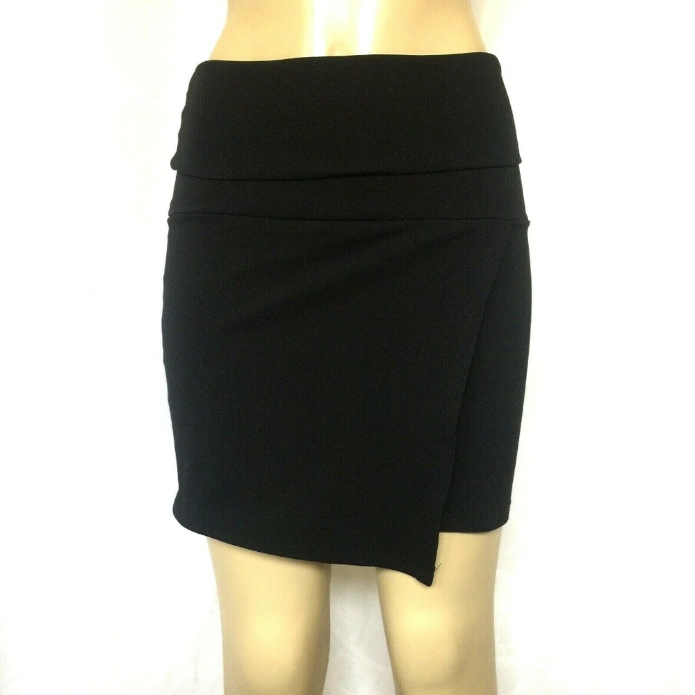 Adele Fado Skirt Black Mini Layered Stretch Italy